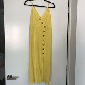 Yellow Button Dress
